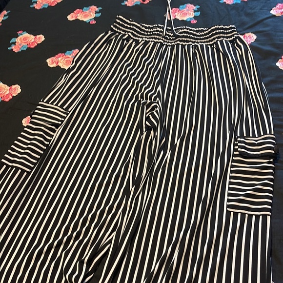 Comfy pin-striped cargo pants - Picture 3 of 5